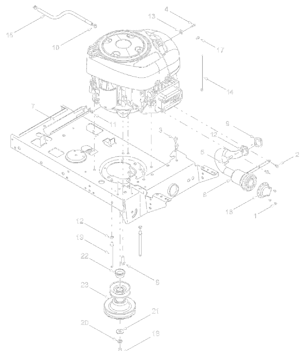 Engine Accessories Diagram and Parts List for 13AC650F700 2004 Yard Machines Lawn Tractor